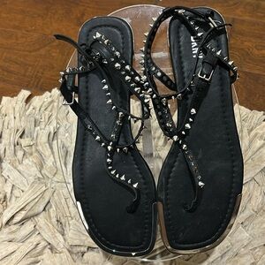 NWOT studded black DKNY sandals